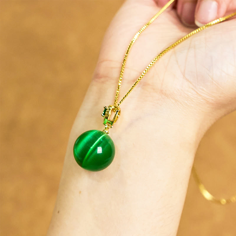 Katzenauge-Selbstvertrauenskette | Spiritueller Schutzanhänger