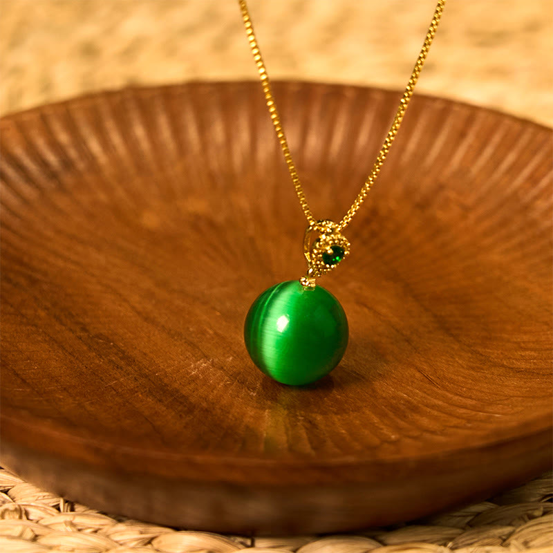 Katzenauge-Selbstvertrauenskette | Spiritueller Schutzanhänger