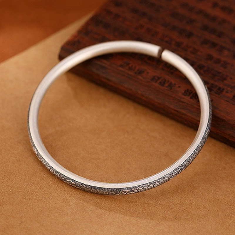 999 Sterling Silver Auspicious Clouds Spiritual Bracelet for Protection