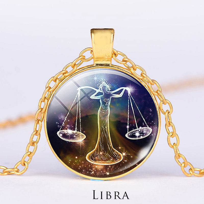 Titanium Steel Zodiac Necklace | 12 Constellations Protection