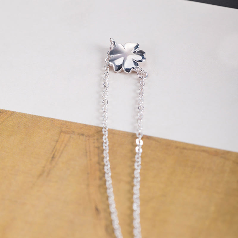 925 Sterling Silver Cherry Blossom Blessing Spiritual Bracelet
