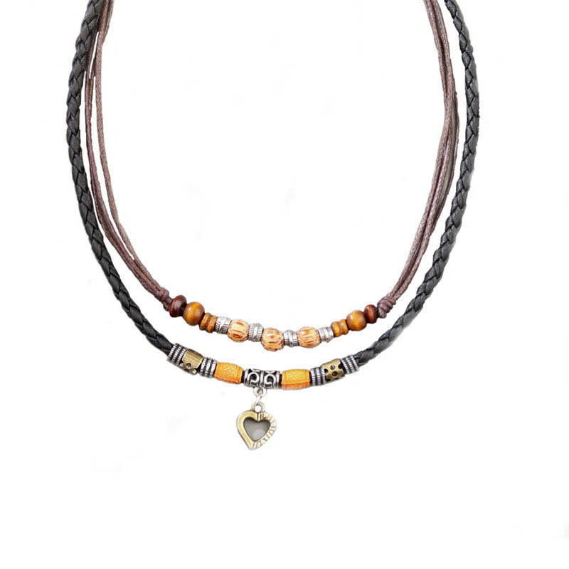 Kupfer-Set mit Herzperlen und Heilungskette und Armband
