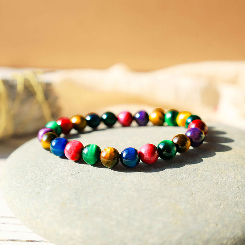 8mm Tiger Eye Resolve Courage Bracelet for Strength