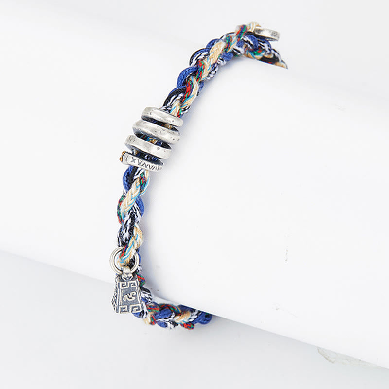925 Sterling Silver Spiritual Bracelet with Coins Scales Charm