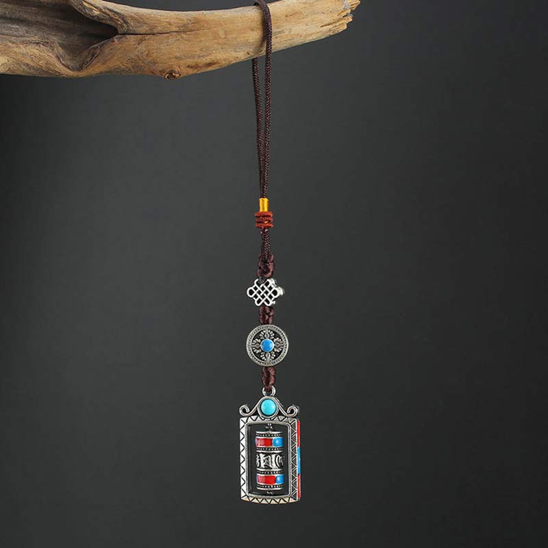 Om Mani Padme Hum Prayer Wheel Keychain | Spiritual Decoration