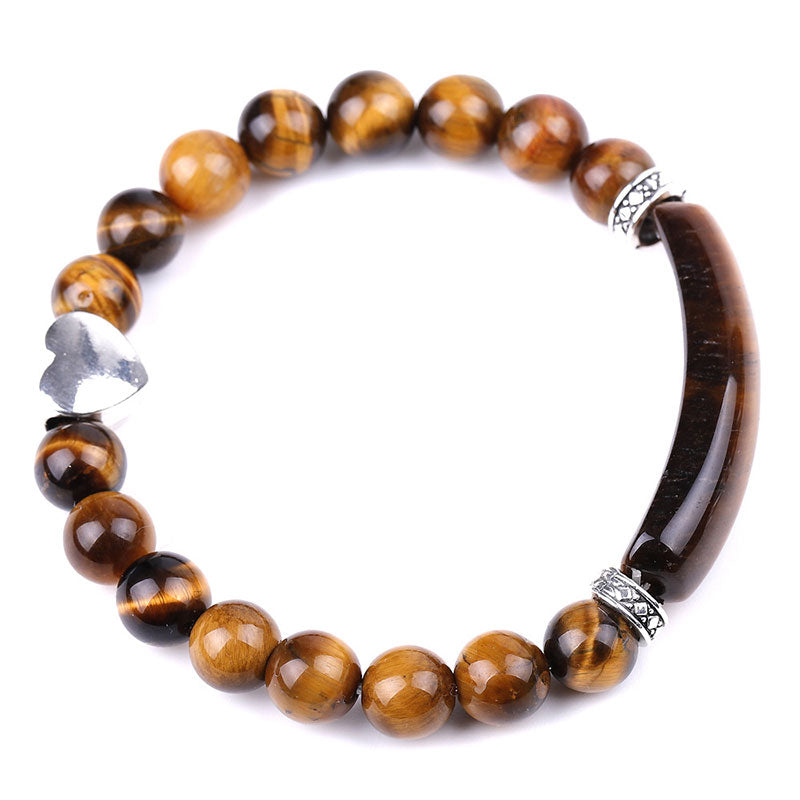 8mm Green Aventurine Heart Bracelet for Luck & Balance