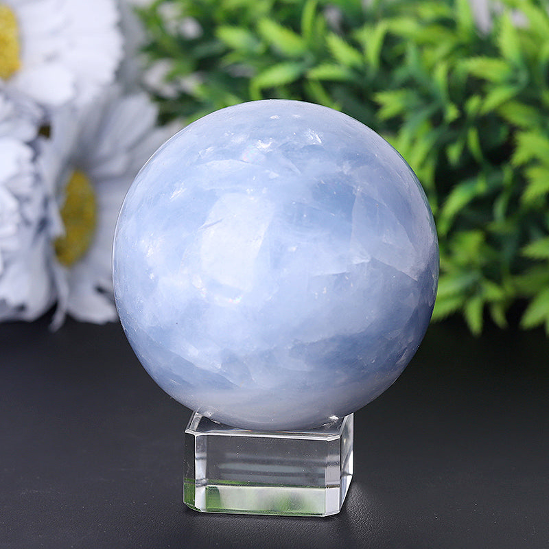 Celestite Crystal Sphere 2-4 Inch Divine Meditation Orb