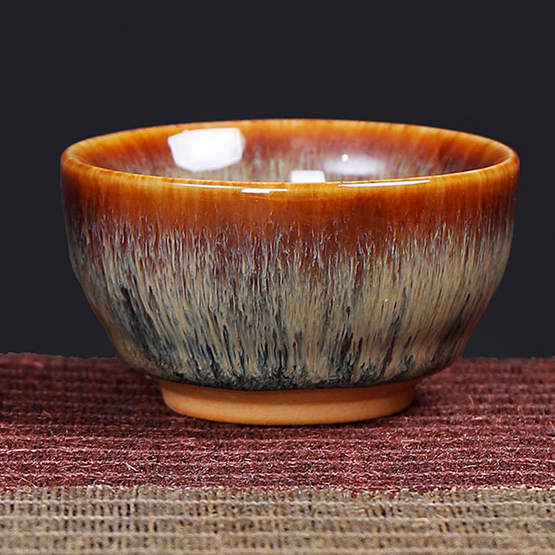 Keramik-Teetasse mit 12 chinesischen Sternzeichen, 73 ml, für Teeritual