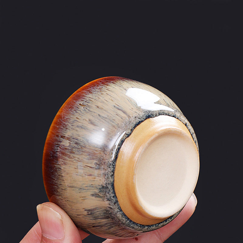 Keramik-Teetasse mit 12 chinesischen Sternzeichen, 73 ml, für Teeritual