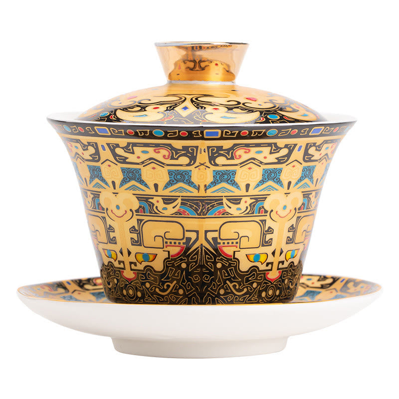 Keramik 180ml Gaiwan Teetasse mit Deckel | Zen Dekor
