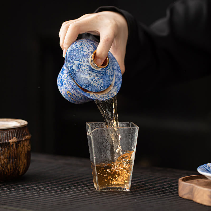Keramik 180ml Gaiwan Teetasse mit Deckel | Zen Dekor