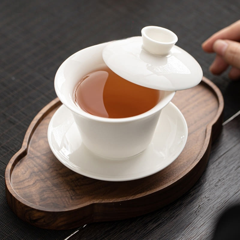 Keramik 180ml Gaiwan Teetasse mit Deckel | Zen Dekor