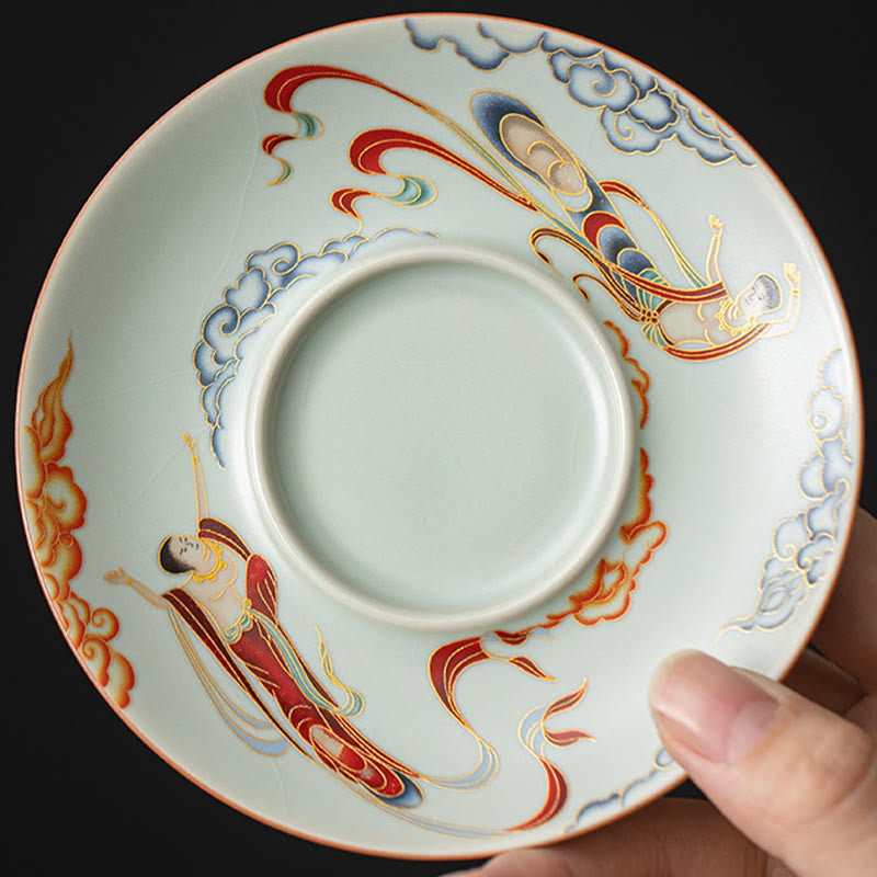 Keramik 180ml Gaiwan Teetasse mit Deckel | Zen Dekor