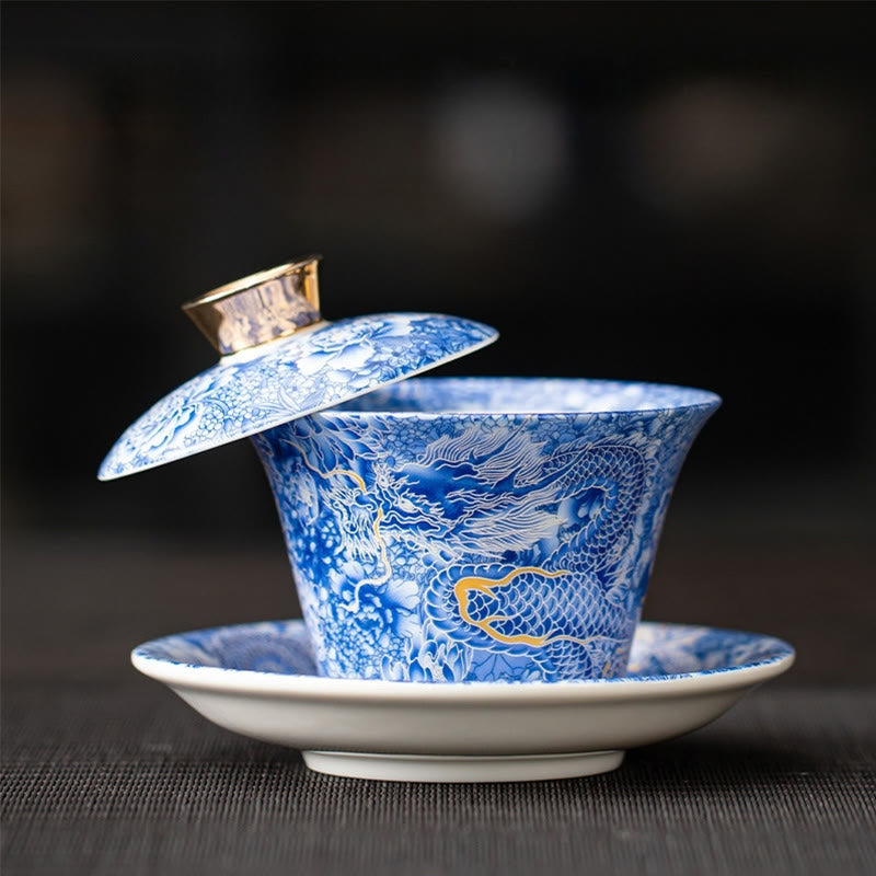Keramik 180ml Gaiwan Teetasse mit Deckel | Zen Dekor