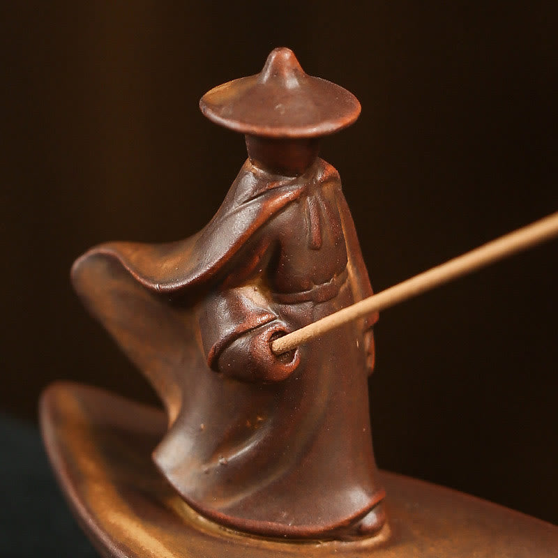 Räuchergefäß aus Keramik mit Buddha-Hand und Lotusmotiv für spirituelle Heilung