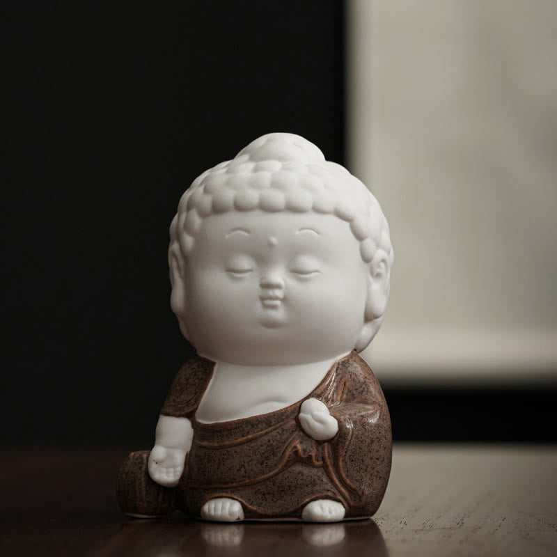 Räuchergefäß aus Keramik mit Buddha-Motiv | Sitzend, stehend und liegend, 7 cm