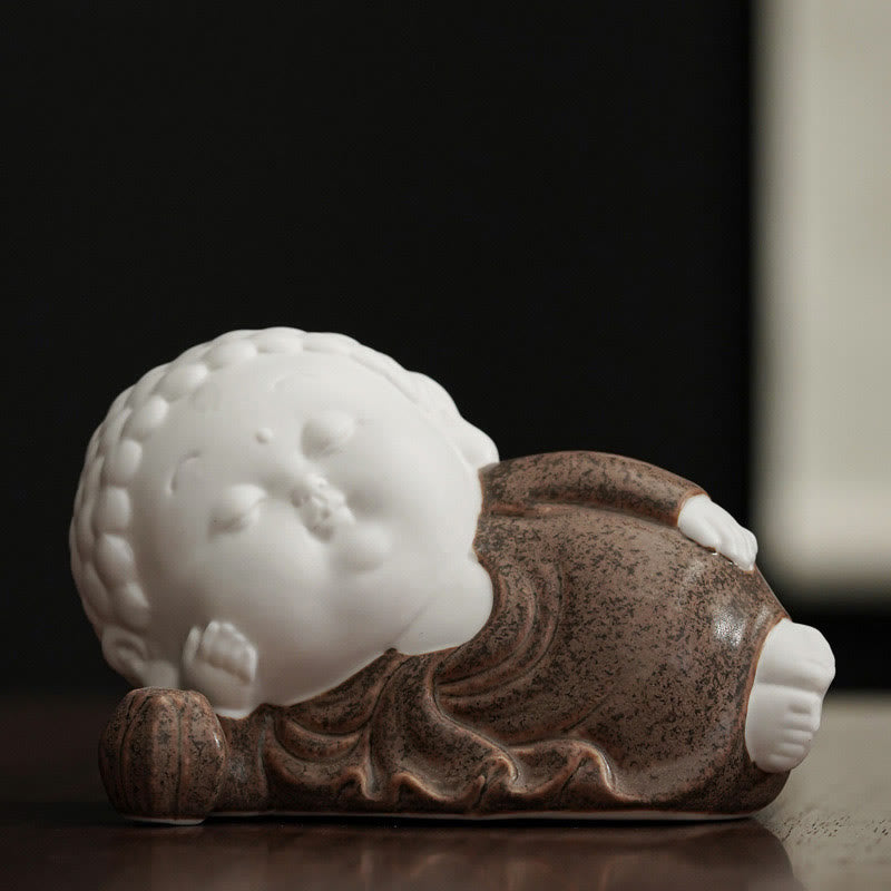 Räuchergefäß aus Keramik mit Buddha-Motiv | Sitzend, stehend und liegend, 7 cm