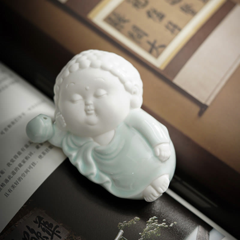 Räuchergefäß aus Keramik mit Buddha-Motiv | Sitzend, stehend und liegend, 7 cm