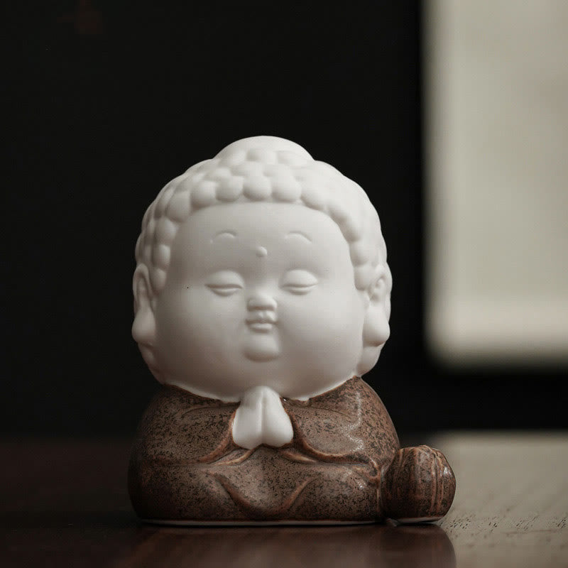 Räuchergefäß aus Keramik mit Buddha-Motiv | Sitzend, stehend und liegend, 7 cm