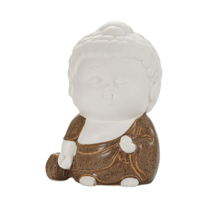 Räuchergefäß aus Keramik mit Buddha-Motiv | Sitzend, stehend und liegend, 7 cm