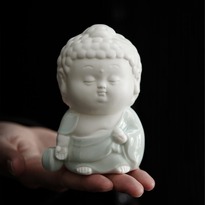 Räuchergefäß aus Keramik mit Buddha-Motiv | Sitzend, stehend und liegend, 7 cm