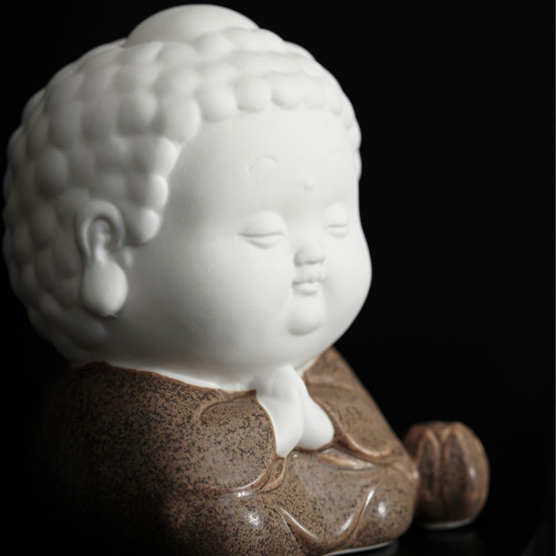 Räuchergefäß aus Keramik mit Buddha-Motiv | Sitzend, stehend und liegend, 7 cm