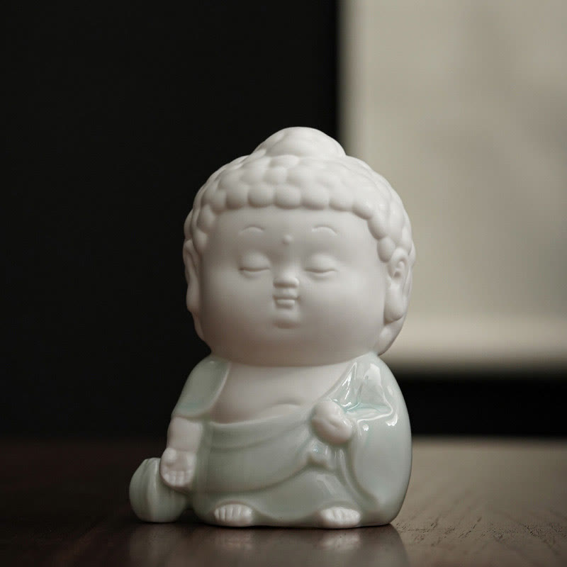 Räuchergefäß aus Keramik mit Buddha-Motiv | Sitzend, stehend und liegend, 7 cm