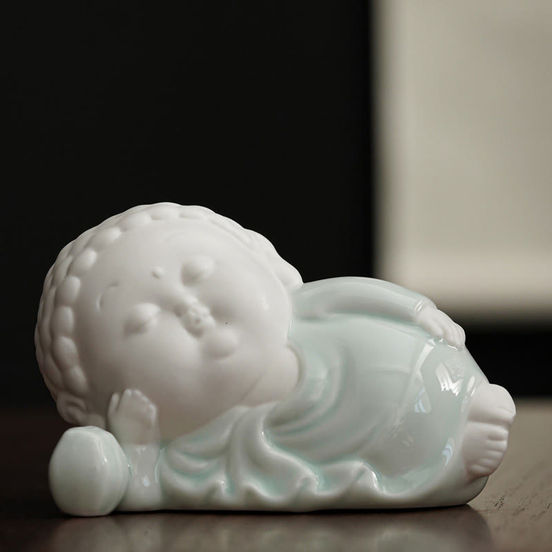 Räuchergefäß aus Keramik mit Buddha-Motiv | Sitzend, stehend und liegend, 7 cm