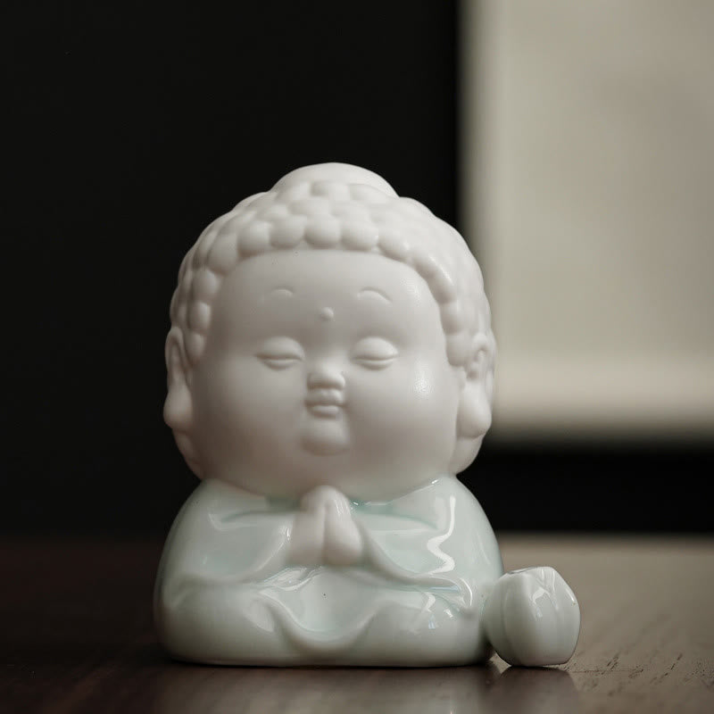Räuchergefäß aus Keramik mit Buddha-Motiv | Sitzend, stehend und liegend, 7 cm