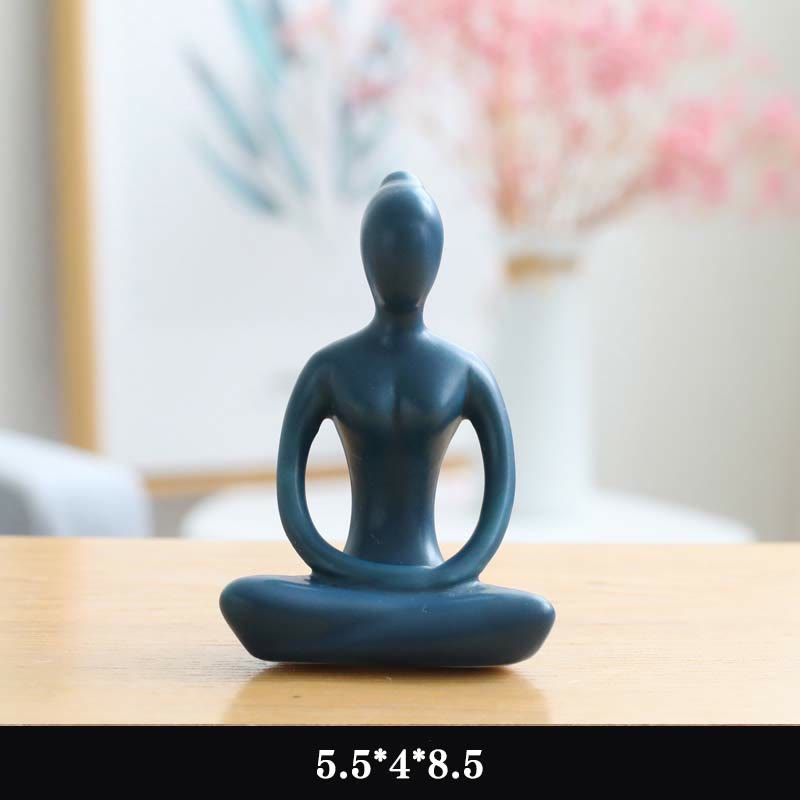 Buddha-Statue aus Keramik | Abstrakte Yoga-Meditations-Skulptur