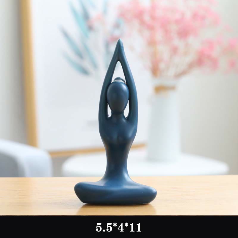 Buddha-Statue aus Keramik | Abstrakte Yoga-Meditations-Skulptur