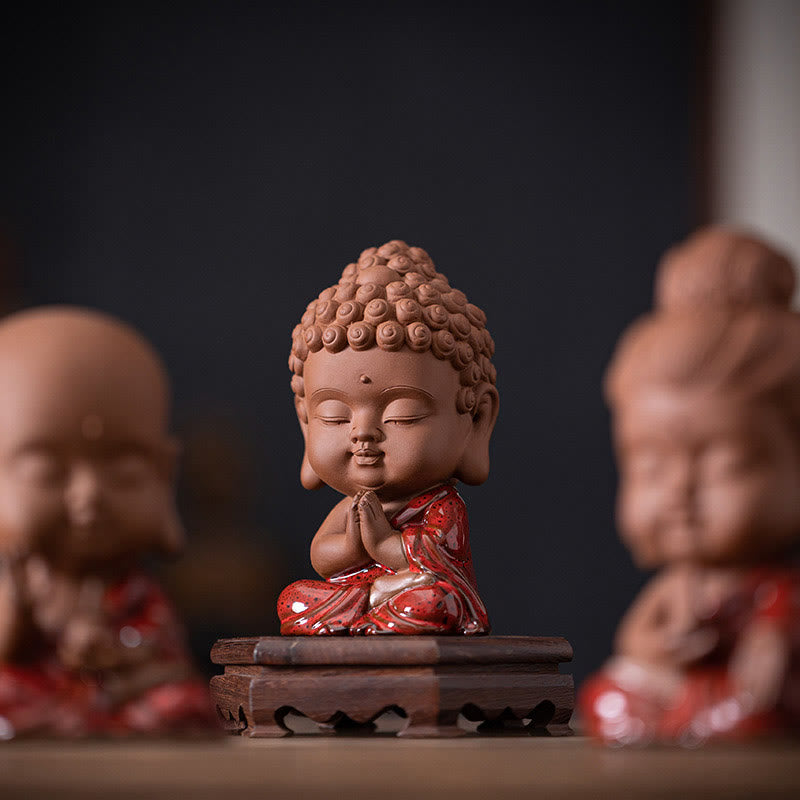 Keramik-Buddha-Statuen-Set | Mini Gautama &amp; Bodhisattvas