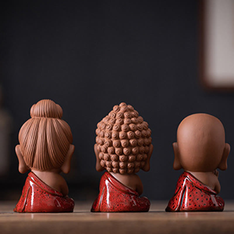 Keramik-Buddha-Statuen-Set | Mini Gautama &amp; Bodhisattvas