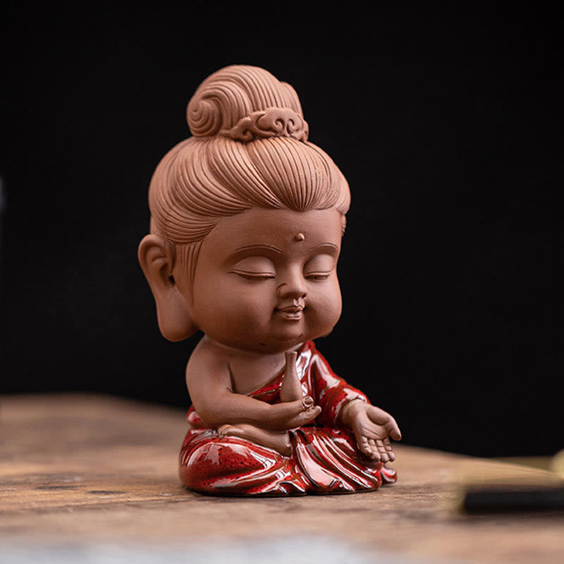 Keramik-Buddha-Statuen-Set | Mini Gautama &amp; Bodhisattvas