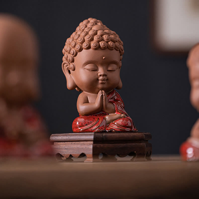 Keramik-Buddha-Statuen-Set | Mini Gautama &amp; Bodhisattvas