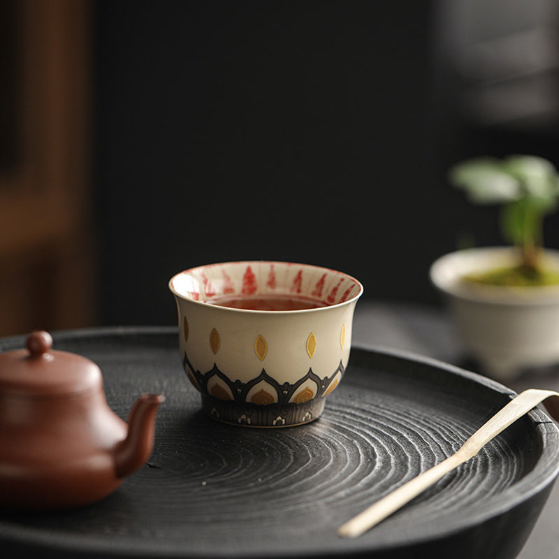 Chinesische Teetasse aus Keramik, 100 ml, Dunhuang, Tausend Buddhas