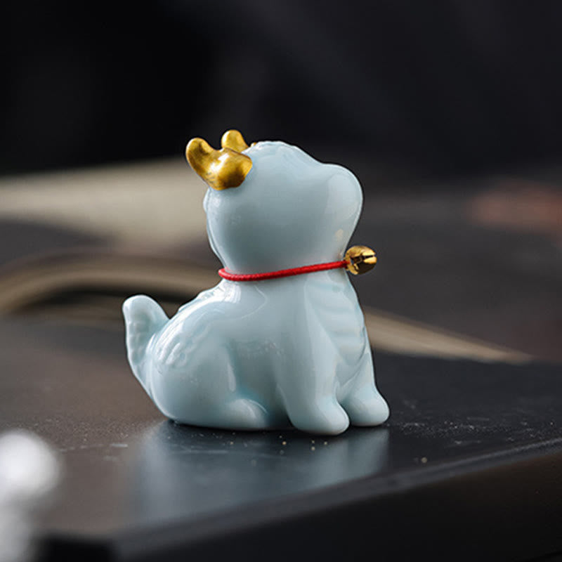 Räuchergefäß aus Keramik mit Drachenglocke für Meditation und Gleichgewicht