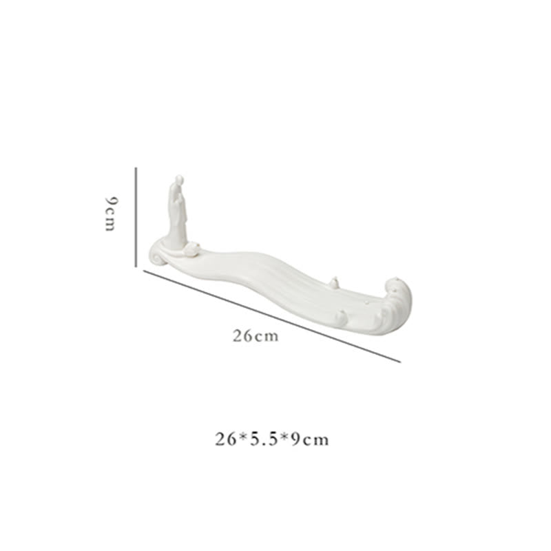 Keramik-Räuchergefäß mit Buddha-Mönch | 26–32 cm, handgefertigtes Dekor