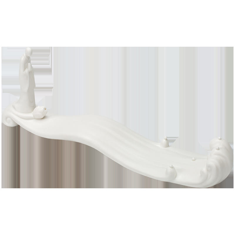 Keramik-Räuchergefäß mit Buddha-Mönch | 26–32 cm, handgefertigtes Dekor