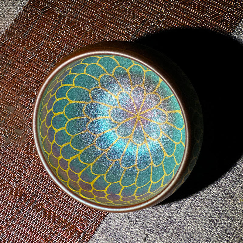 Keramik Jianzhan Lotusblume Teetasse 150ml Zen Dekor