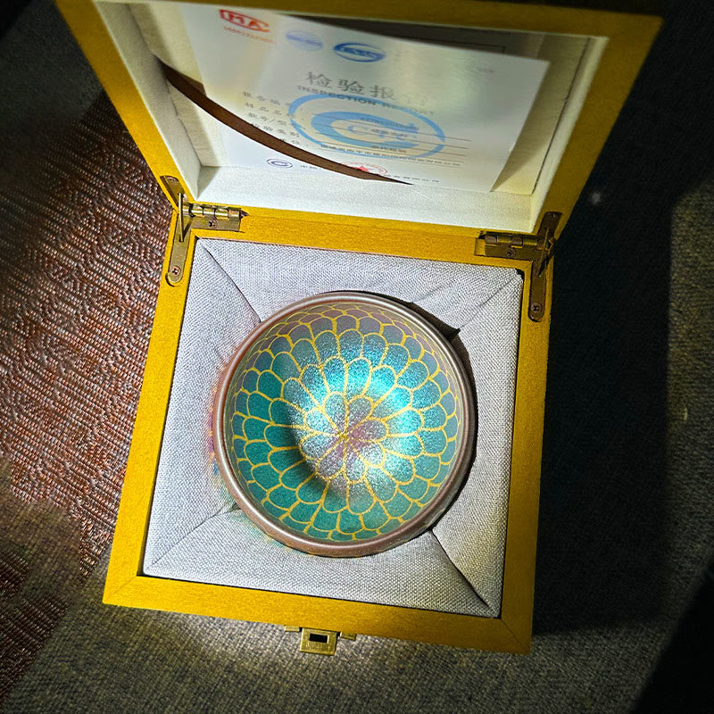 Keramik Jianzhan Lotusblume Teetasse 150ml Zen Dekor