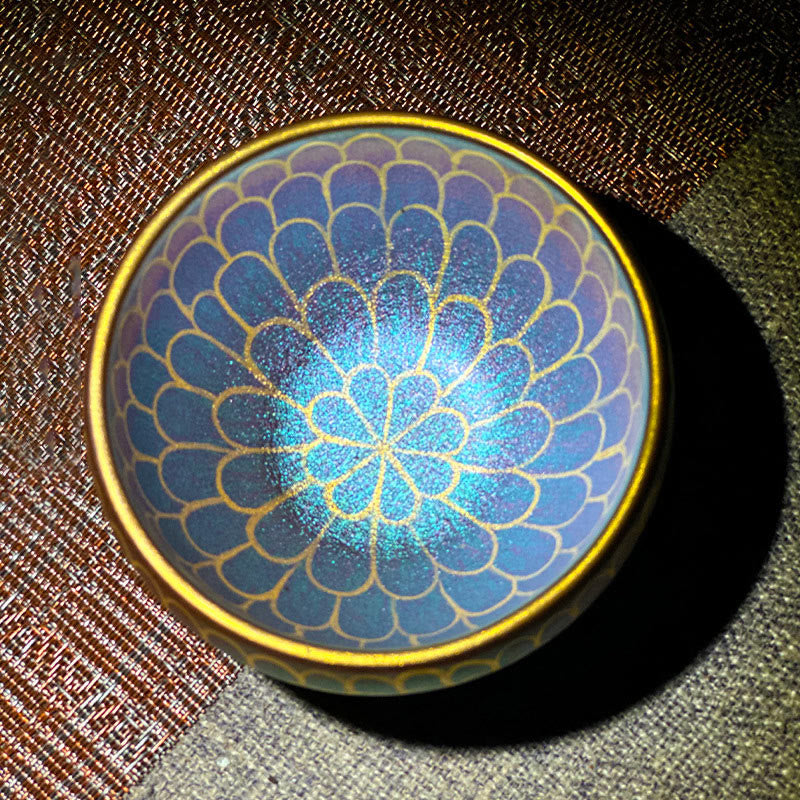 Keramik Jianzhan Lotusblume Teetasse 150ml Zen Dekor