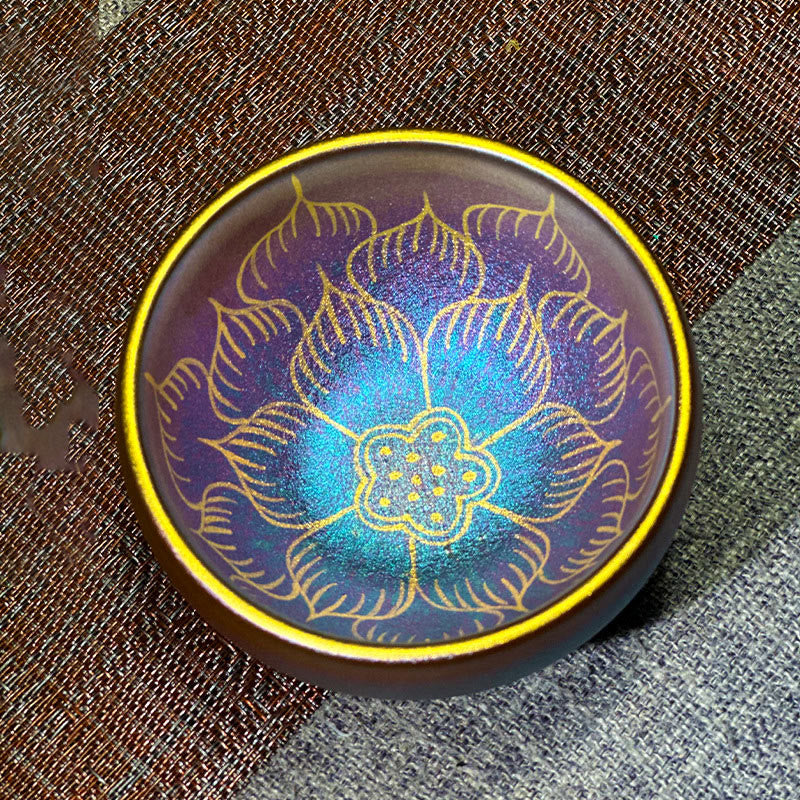 Keramik Jianzhan Lotusblume Teetasse 150ml Zen Dekor