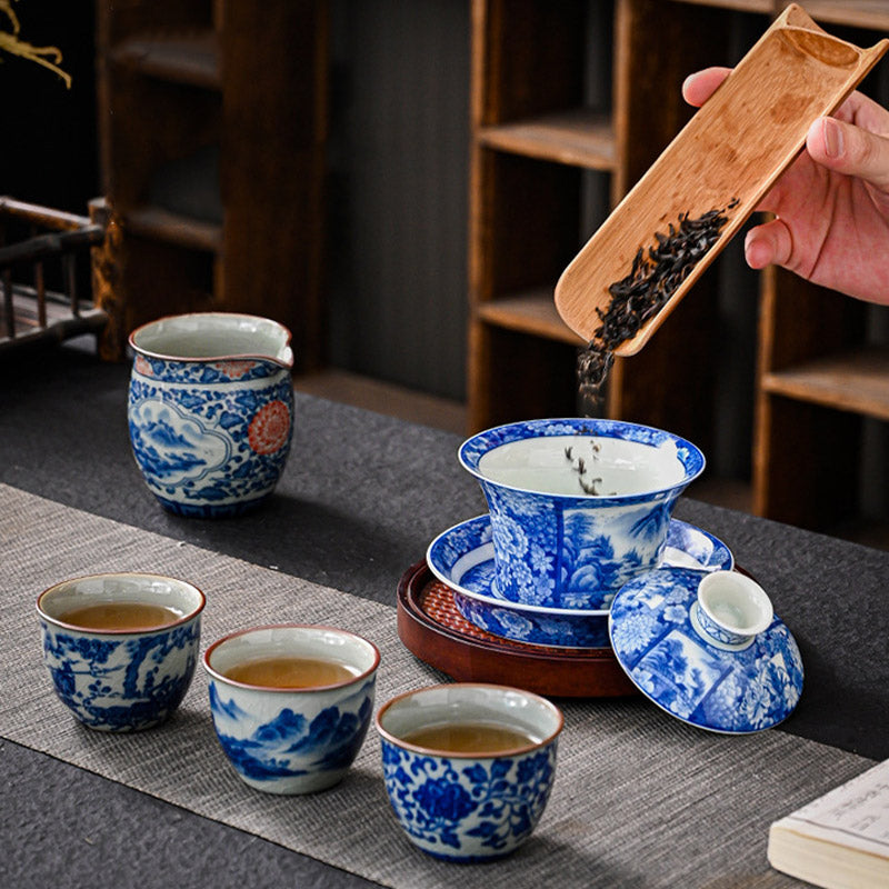 Keramik Jingdezhen Dragon Phoenix Gaiwan Teetasse 170 ml