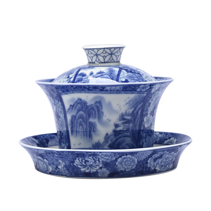 Keramik Jingdezhen Dragon Phoenix Gaiwan Teetasse 170 ml