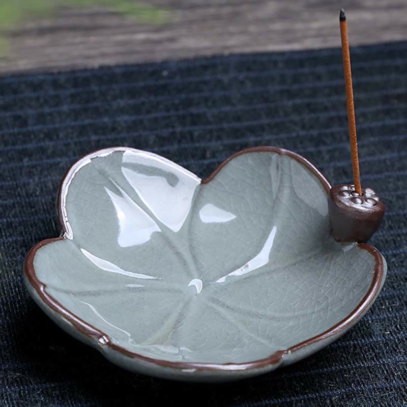 Keramik-Lotus-Rückfluss-Räuchergefäß für Meditation