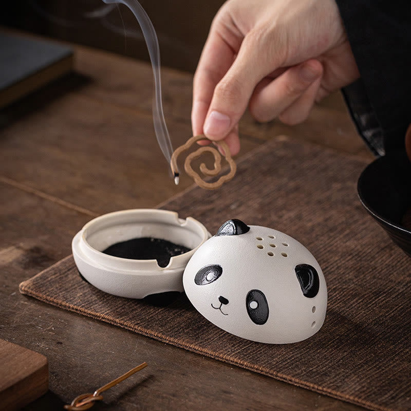 Keramik-Panda-Räuchergefäß für Meditation und Entspannung