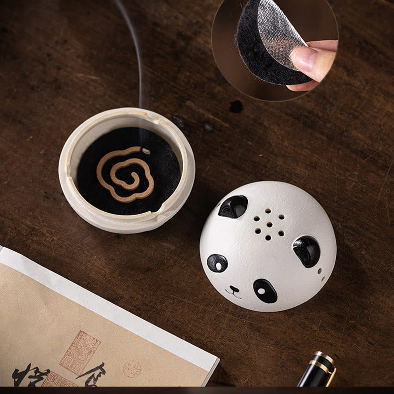 Keramik-Panda-Räuchergefäß für Meditation und Entspannung