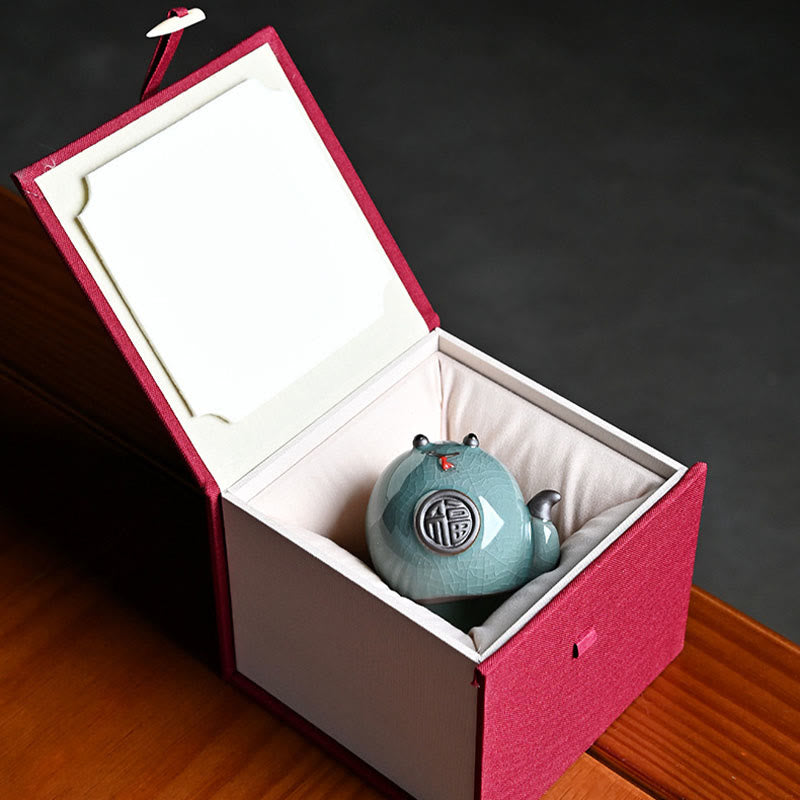 Keramik Schlangenbarren Fu Charakter Zen Home Dekoration