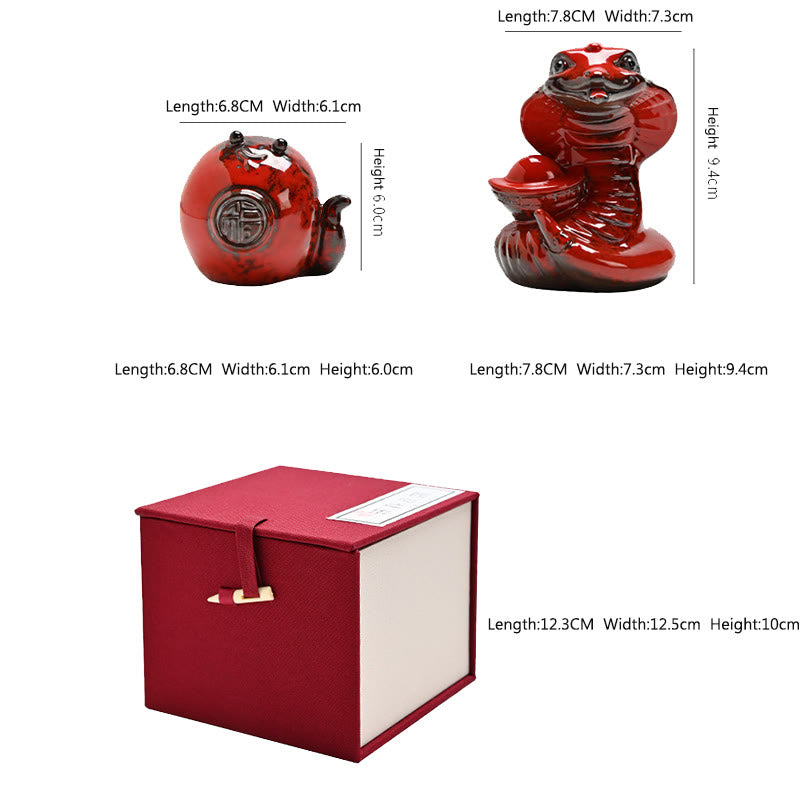 Keramik Schlangenbarren Fu Charakter Zen Home Dekoration